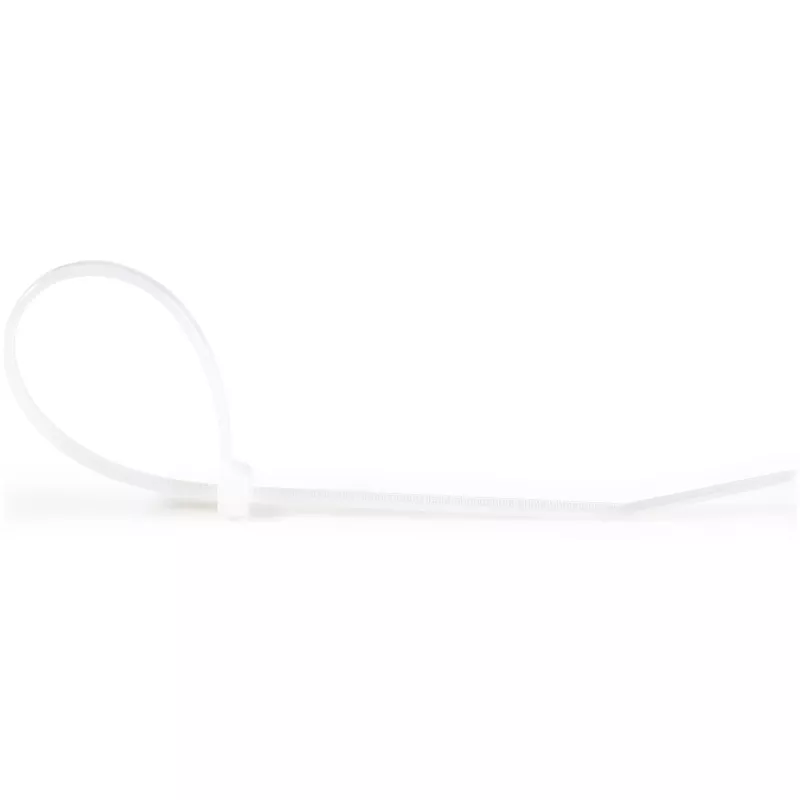 StarTech.com 10 inch (25 cm) viazacie pásky – 1/8 inch (4 mm) široké, 2-5/8 inch (68 mm) priemer zväzku, 50 lb (22 kg) pevnosť v ťahu, samosvorné nylonové viazacie pásky so zahnutým hrotom – 94V-2/UL certifikované, 100 ks balenie – biele
