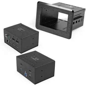 StarTech.com dokovacia stanica pre konferenčné miestnosti – univerzálny dok pre notebook – 4K HDMI, 60W Power Delivery, USB hub, GbE, audio – stolová konektivitná skrinka pre huddle/boardroom kolaboračné priestory
