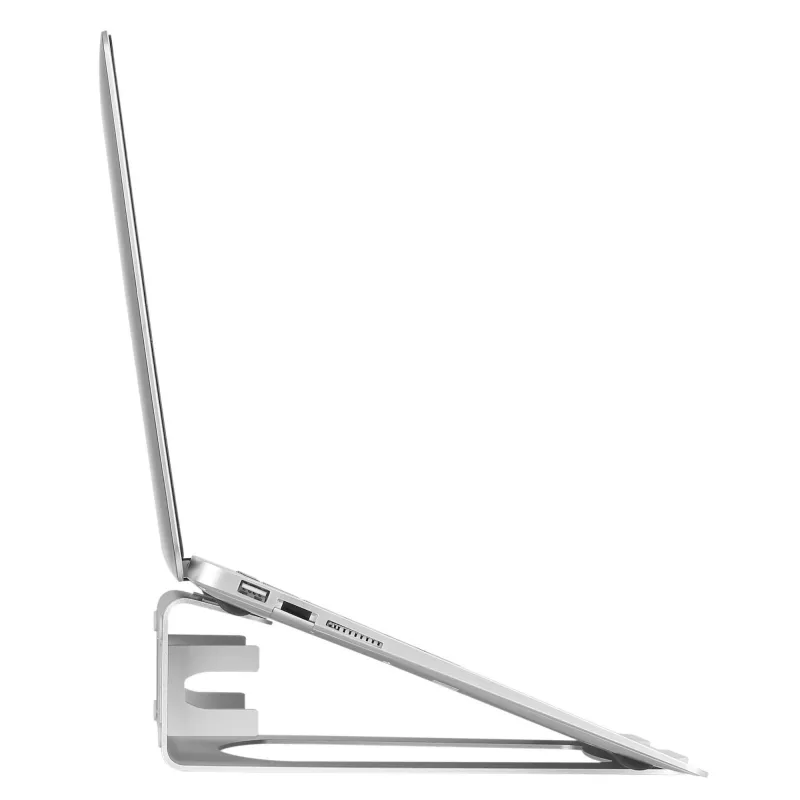StarTech.com stojan na notebook - 2-in-1 stojan na zdvihnutie notebooku alebo vertikálny stojan - ideálny pre ultrabooky & MacBook Pro/Air - ergonomický uhlový držiak notebooku pre stôl - strieborný, hliník