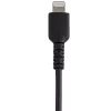 StarTech.com 30 cm robustný čierny kábel USB-A na Lightning – heavy-duty drsný aramidový USB Type-A na Lightning nabíjací/synchronizačný kábel – Apple MFi certifikovaný iPad/iPhone 12