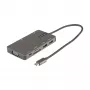 StarTech.com USB-C multiportový adaptér – HDMI 4K 30Hz alebo VGA Travel Dock – 5Gbps USB 3.0 hub (USB-A/USB-C porty) – 100W Power Delivery – SD/Micro SD – GbE – 30cm kábel – USB-C mini dock