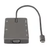StarTech.com USB-C multiportový adaptér – HDMI 4K 30Hz alebo VGA Travel Dock – 5Gbps USB 3.0 hub (USB-A/USB-C porty) – 100W Power Delivery – SD/Micro SD – GbE – 30cm kábel – USB-C mini dock
