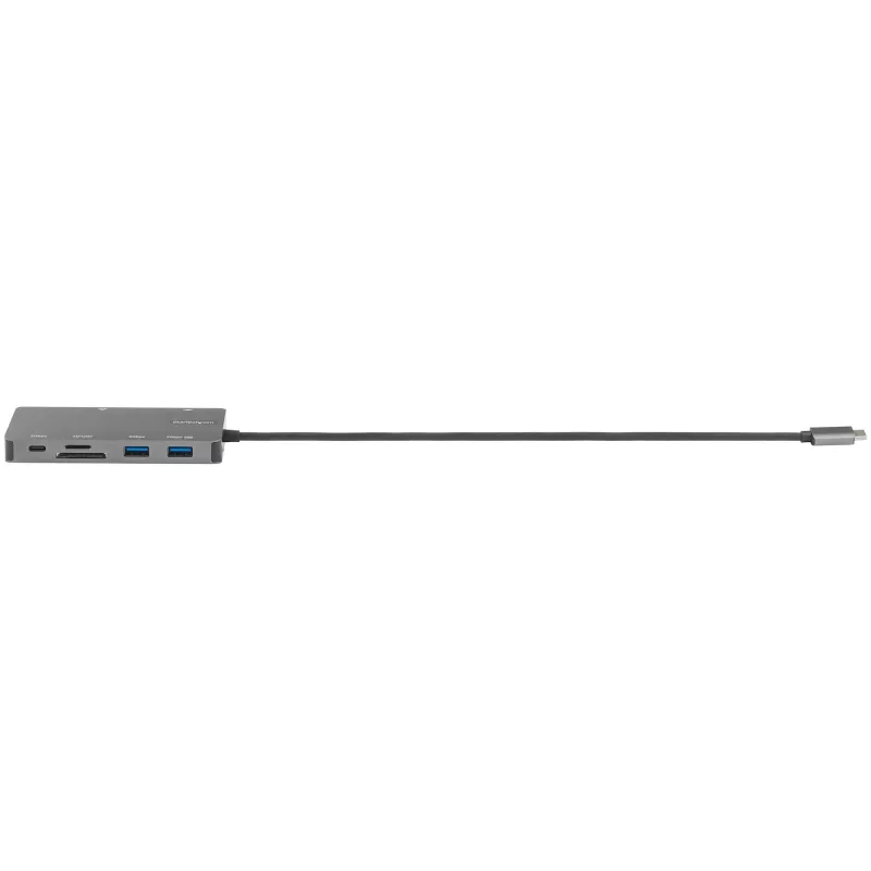 StarTech.com USB-C multiportový adaptér – HDMI 4K 30Hz alebo VGA Travel Dock – 5Gbps USB 3.0 hub (USB-A/USB-C porty) – 100W Power Delivery – SD/Micro SD – GbE – 30cm kábel – USB-C mini dock