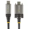 StarTech.com 50cm (20″) bočne skrutkovateľný USB-C kábel 10Gbps – USB 3.1/3.2 Gen 2 Type-C kábel – 100W (5A) Power Delivery nabíjanie, DP Alt Mode – Dvojité skrutkové zaistenie – USB-C kábel nabíjanie/synchronizácia