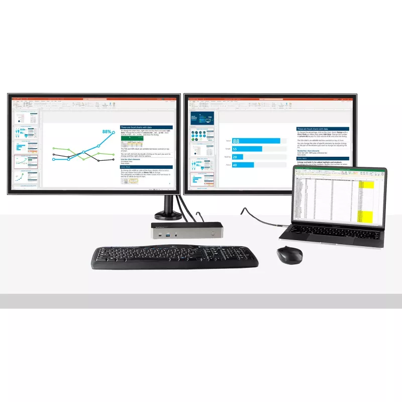 StarTech.com 50cm (20″) bočne skrutkovateľný USB-C kábel 10Gbps – USB 3.1/3.2 Gen 2 Type-C kábel – 100W (5A) Power Delivery nabíjanie, DP Alt Mode – Dvojité skrutkové zaistenie – USB-C kábel nabíjanie/synchronizácia