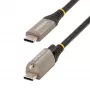 StarTech.com 50 cm horný skrutkovo zaistený USB-C kábel 10 Gb/s – USB 3.1/3.2 Gen 2 Type-C kábel – 100 W (5 A) Power Delivery nabíjanie, DP Alt Mode – jednoduché skrutkové zaistenie, USB-C kábel nabíjanie/synchronizácia
