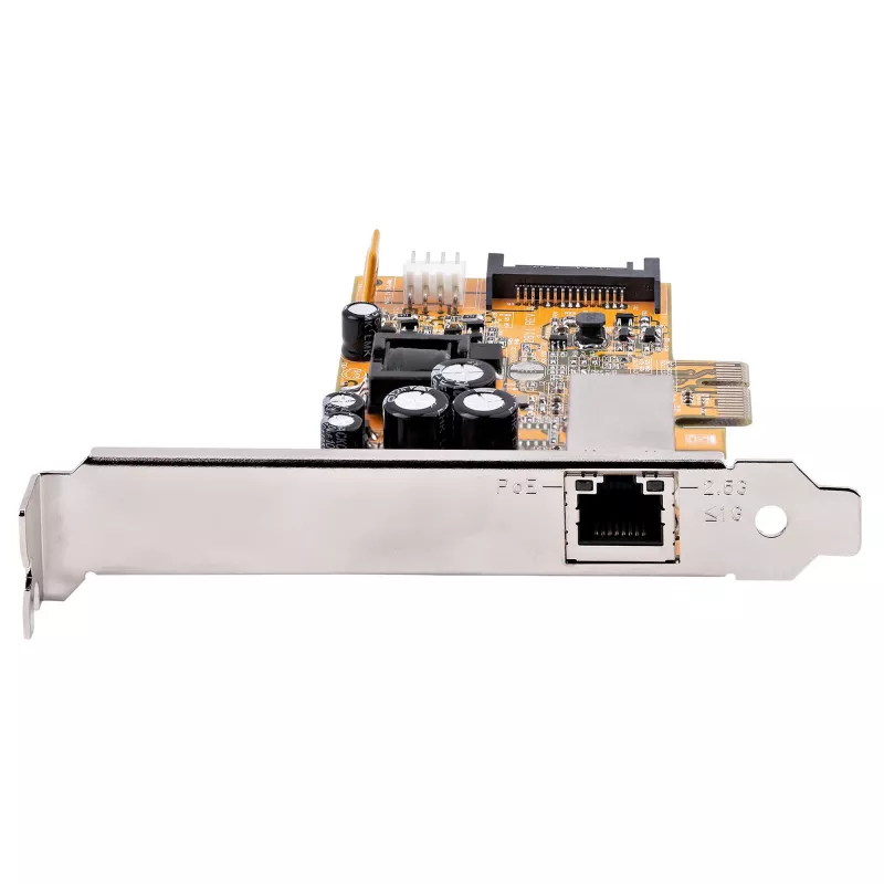 StarTech.com 1-portová 2.5Gbps PoE sieťová karta, PCIe Ethernetová karta s RJ45, 30W 802.3at PoE NIC pre desktopy/servery, sieťový PoE-LAN adaptér s low-profile krytom, NBaseT, Windows/Linux