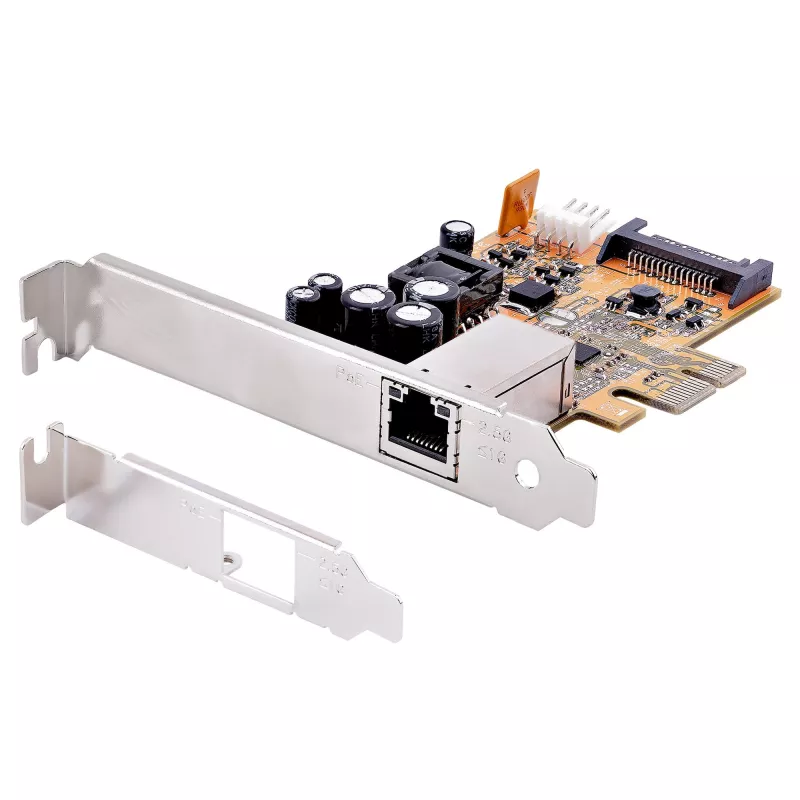 StarTech.com 1-portová 2.5Gbps PoE sieťová karta, PCIe Ethernetová karta s RJ45, 30W 802.3at PoE NIC pre desktopy/servery, sieťový PoE-LAN adaptér s low-profile krytom, NBaseT, Windows/Linux