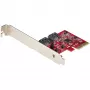 StarTech.com SATA PCIe karta - 2-portová PCIe SATA rozširujúca karta - 6 Gb/s - Full/Low Profile - PCI Express na SATA adaptér/radič - ASM1062R SATA RAID - PCIe na SATA konvertor