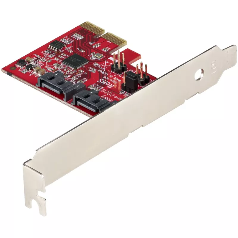 StarTech.com SATA PCIe karta - 2-portová PCIe SATA rozširujúca karta - 6 Gb/s - Full/Low Profile - PCI Express na SATA adaptér/radič - ASM1062R SATA RAID - PCIe na SATA konvertor