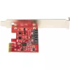 StarTech.com SATA PCIe karta - 2-portová PCIe SATA rozširujúca karta - 6 Gb/s - Full/Low Profile - PCI Express na SATA adaptér/radič - ASM1062R SATA RAID - PCIe na SATA konvertor