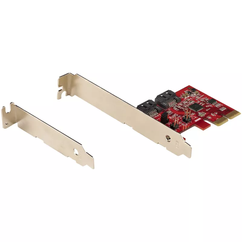 StarTech.com SATA PCIe karta - 2-portová PCIe SATA rozširujúca karta - 6 Gb/s - Full/Low Profile - PCI Express na SATA adaptér/radič - ASM1062R SATA RAID - PCIe na SATA konvertor