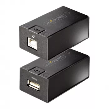 StarTech.com 150 m (492 ft) USB 2.0 extender cez Cat5e/Cat6 Ethernet kábel, externe napájaný USB extender cez RJ45/sieťový kábel, USB cez Ethernet kábel extender/adaptér