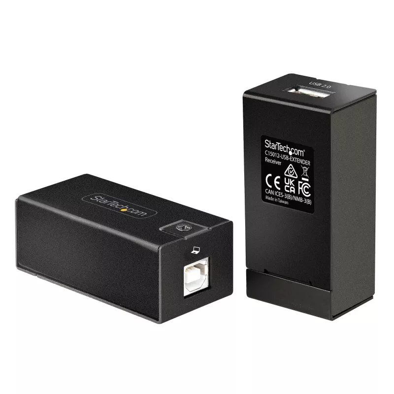 StarTech.com 150 m (492 ft) USB 2.0 extender cez Cat5e/Cat6 Ethernet kábel, externe napájaný USB extender cez RJ45/sieťový kábel, USB cez Ethernet kábel extender/adaptér