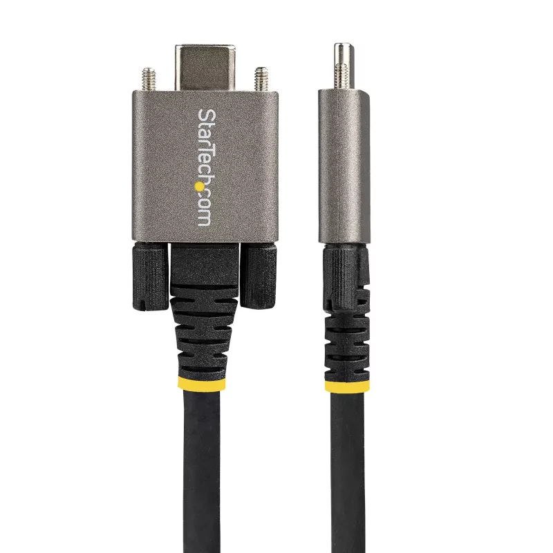 StarTech.com 0,91 m bočne skrutkovo zaistený USB-C kábel 10 Gb/s – USB-IF certifikovaný USB-C kábel – USB 3.1/3.2 Gen 2 Type-C kábel – 100 W (5 A) Power Delivery nabíjanie, DP Alt Mode – dvojité skrutkové zaistenie – USB-C kábel nabíjanie/synchronizácia