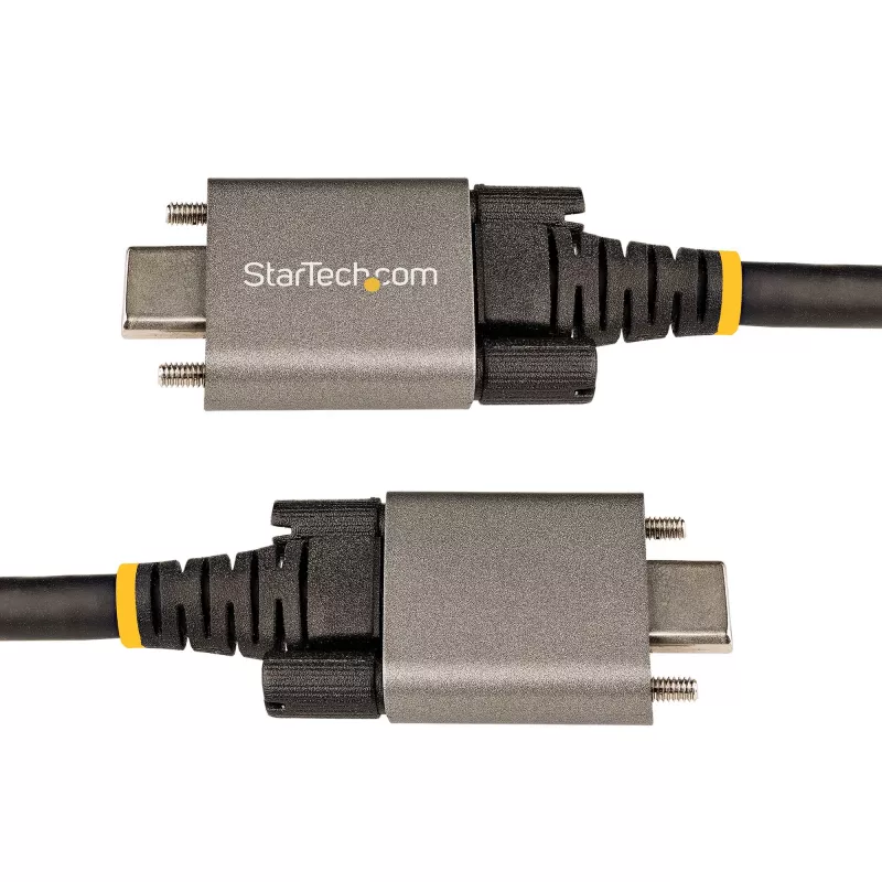 StarTech.com 0,91 m bočne skrutkovo zaistený USB-C kábel 10 Gb/s – USB-IF certifikovaný USB-C kábel – USB 3.1/3.2 Gen 2 Type-C kábel – 100 W (5 A) Power Delivery nabíjanie, DP Alt Mode – dvojité skrutkové zaistenie – USB-C kábel nabíjanie/synchronizácia