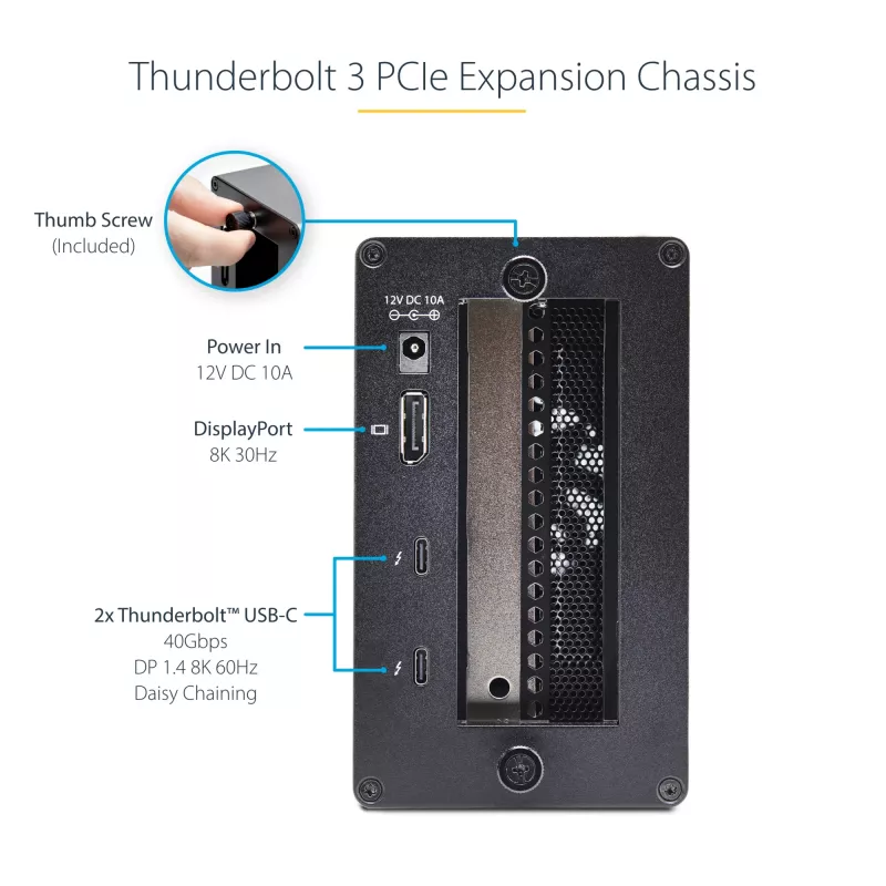 StarTech.com dvojslotová Thunderbolt 3 PCIe rozširujúca skrinka