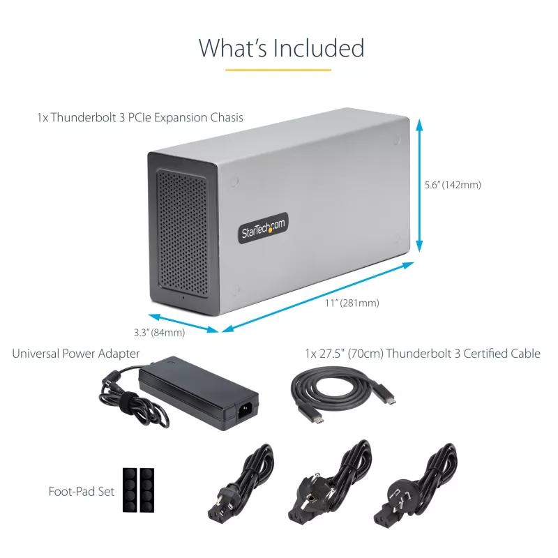 StarTech.com dvojslotová Thunderbolt 3 PCIe rozširujúca skrinka