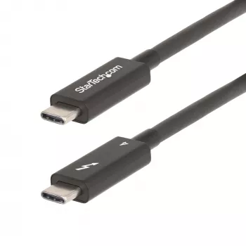 StarTech.com 2m aktívny Thunderbolt 4 kábel, 40 Gbit/s, 100W Power Delivery, 4K/8K video, Intel-certifikovaný Thunderbolt kábel – Kompatibilný s USB4/Thunderbolt 4/USB 3.2/USB Type-C/DisplayPort/Thunderbolt 3