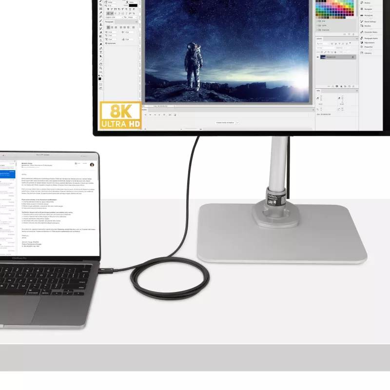 StarTech.com 2m aktívny Thunderbolt 4 kábel, 40 Gbit/s, 100W Power Delivery, 4K/8K video, Intel-certifikovaný Thunderbolt kábel – Kompatibilný s USB4/Thunderbolt 4/USB 3.2/USB Type-C/DisplayPort/Thunderbolt 3