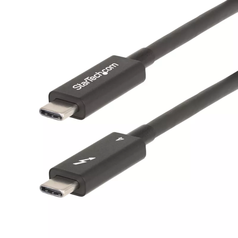 StarTech.com 2m aktívny Thunderbolt 4 kábel, 40 Gbit/s, 100W Power Delivery, 4K/8K video, Intel-certifikovaný Thunderbolt kábel – Kompatibilný s USB4/Thunderbolt 4/USB 3.2/USB Type-C/DisplayPort/Thunderbolt 3