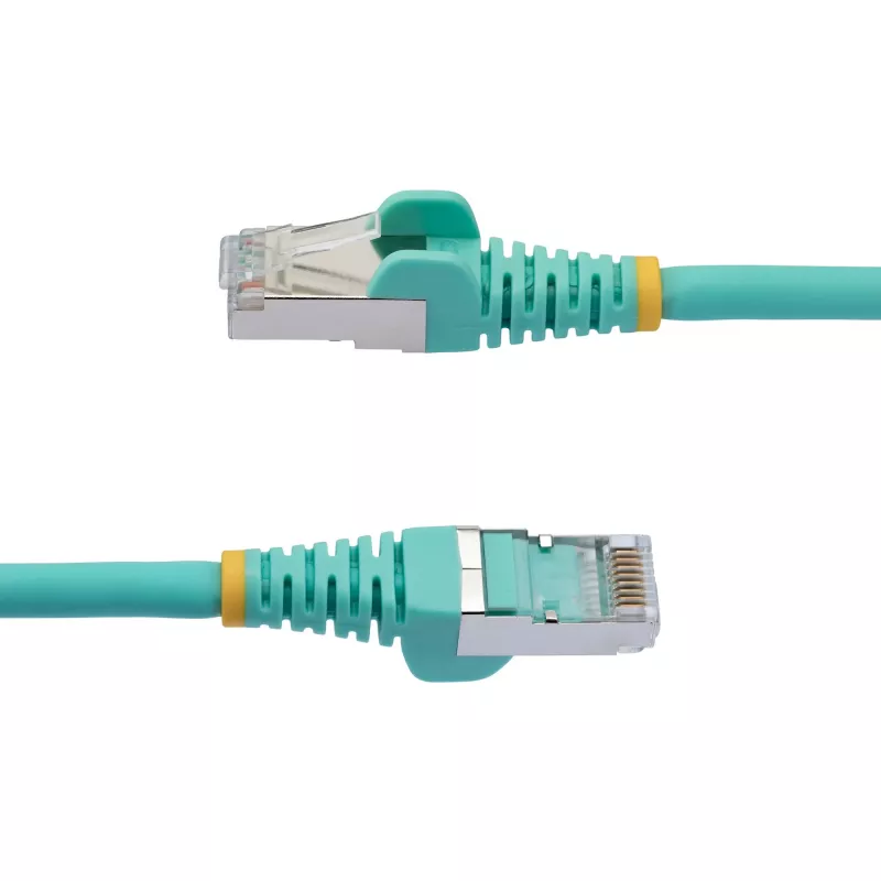 StarTech.com 5 m CAT6a Ethernet kábel – aqua – Low Smoke Zero Halogen (LSZH) – 10GbE 500MHz 100W PoE++ RJ-45 bez zaistenia s odľahčením S/FTP sieťový patch kábel