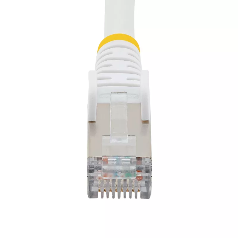 StarTech.com 10m CAT6a Ethernet kábel – biely – Low Smoke Zero Halogen (LSZH) – 10GbE 500MHz 100W PoE++ RJ-45 bez zaistenia s odľahčením S/FTP sieťový patch kábel