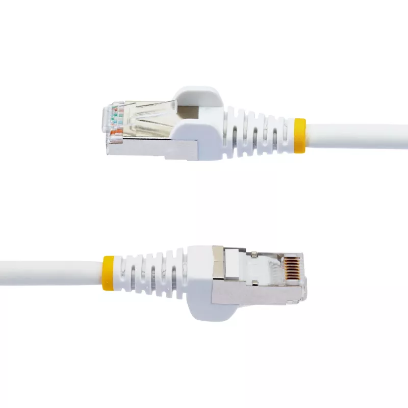 StarTech.com 1m CAT6a Ethernet kábel – biely – Low Smoke Zero Halogen (LSZH) – 10GbE 500MHz 100W PoE++ RJ-45 bez zaistenia s odľahčením S/FTP sieťový patch kábel