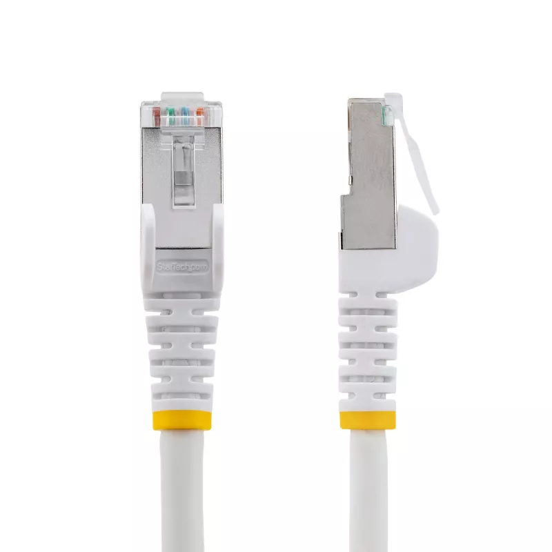StarTech.com 3m CAT6a Ethernet kábel – biely – Low Smoke Zero Halogen (LSZH) – 10GbE 500MHz 100W PoE++ RJ-45 bez zaistenia s odľahčením S/FTP sieťový patch kábel