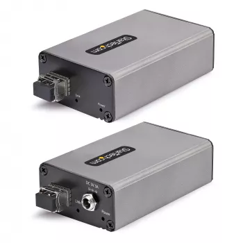 StarTech.com 2-portový USB 3.0 extender cez OM3 multimódové vlákno – LC/LC – 2x 5 Gb/s USB-A hub – dosah 350 m (1150 stôp) – odolný USB optický extender – optický USB extender