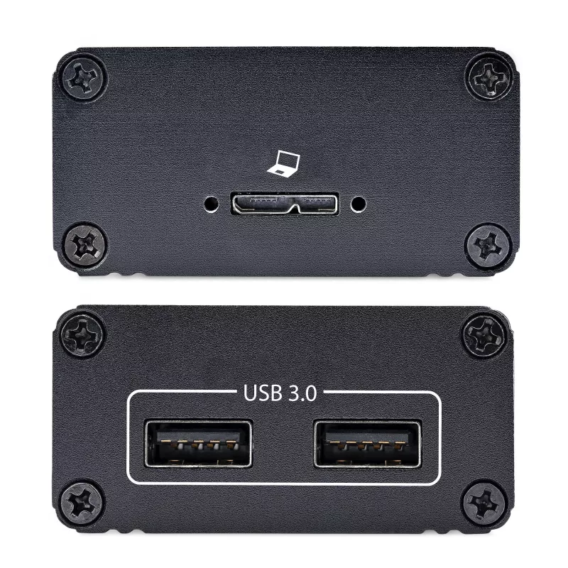 StarTech.com 2-portový USB 3.0 extender cez OM3 multimódové vlákno – LC/LC – 2x 5 Gb/s USB-A hub – dosah 350 m (1150 stôp) – odolný USB optický extender – optický USB extender