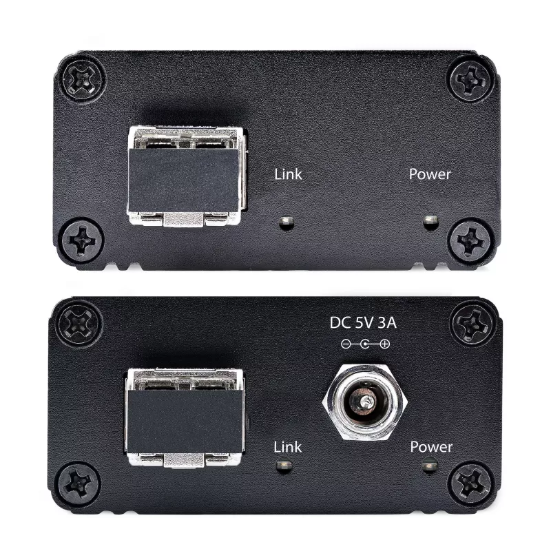 StarTech.com 2-portový USB 3.0 extender cez OM3 multimódové vlákno – LC/LC – 2x 5 Gb/s USB-A hub – dosah 350 m (1150 stôp) – odolný USB optický extender – optický USB extender