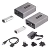 StarTech.com 2-portový USB 3.0 extender cez OM3 multimódové vlákno – LC/LC – 2x 5 Gb/s USB-A hub – dosah 350 m (1150 stôp) – odolný USB optický extender – optický USB extender