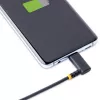 StarTech.com 15 cm USB-A na USB-C nabíjací kábel, zahnutý – odolný rýchlonabíjací USB-C kábel – čierny, USB 2.0 A na Type-C – odolný aramidový vlákno – 3A – krátky USB nabíjací kábel