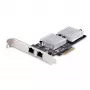 StarTech.com 2-portová 10GbE PCIe sieťová adaptérová karta, sieťová karta pre PC/servery, šesťrýchlostná PCIe Ethernet karta s podporou Jumbo Frame, NIC/LAN rozhranie karta, 10GBASE-T a NBASE-T