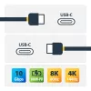StarTech.com 50 cm robustný pravouhlý USB-C kábel, USB 3.2 Gen 2 (10 Gbit/s), plne vybavený USB-C na C dátový kábel, 4K 60Hz DP Alt mód, 100 W Power Delivery – 90-stupňový USB Type-C kábel