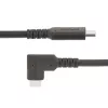 StarTech.com 50 cm robustný pravouhlý USB-C kábel, USB 3.2 Gen 2 (10 Gbit/s), plne vybavený USB-C na C dátový kábel, 4K 60Hz DP Alt mód, 100 W Power Delivery – 90-stupňový USB Type-C kábel