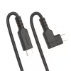 StarTech.com 50 cm robustný pravouhlý USB-C kábel, USB 3.2 Gen 2 (10 Gbit/s), plne vybavený USB-C na C dátový kábel, 4K 60Hz DP Alt mód, 100 W Power Delivery – 90-stupňový USB Type-C kábel