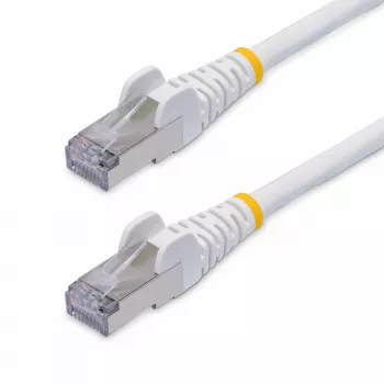 StarTech.com 12m biely CAT8 Ethernet kábel, RJ45 bez jazýčka, 25G/40G, 2000MHz, 100W PoE++, S/FTP, 26AWG čistý holý medený kábel, LSZH, tienený sieťový patch kábel s odľahčením ťahu, jednotlivo testovaný