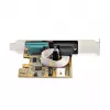 StarTech.com 2-portová PCI Express sériová karta, dual port PCIe na RS232 (DB9) sériová karta, 16C1050 UART, Low/Full Profile konzoly, COM Retention, pre Windows/Linux
