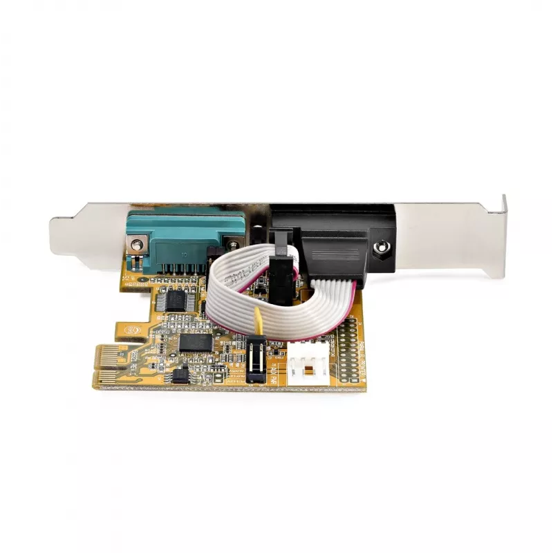 StarTech.com 2-portová PCI Express sériová karta, dual port PCIe na RS232 (DB9) sériová karta, 16C1050 UART, Low/Full Profile konzoly, COM Retention, pre Windows/Linux