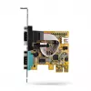 StarTech.com 2-portová PCI Express sériová karta, dual port PCIe na RS232 (DB9) sériová karta, 16C1050 UART, Low/Full Profile konzoly, COM Retention, pre Windows/Linux