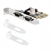 StarTech.com 2-portová PCI Express sériová karta, dual port PCIe na RS232 (DB9) sériová karta, 16C1050 UART, Low/Full Profile konzoly, COM Retention, pre Windows/Linux