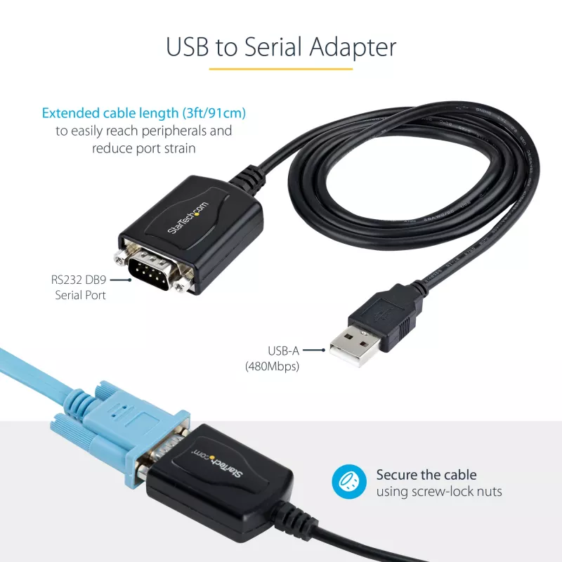 StarTech.com 2-portová PCI Express sériová karta, dual port PCIe na RS232 (DB9) sériová karta, 16C1050 UART, Low/Full Profile konzoly, COM Retention, pre Windows/Linux