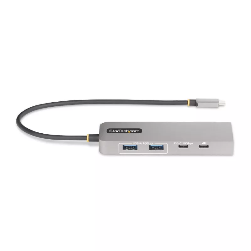 StarTech.com 3-portový USB-C hub s 2,5 Gbit/s Ethernetom a 100 W Power Delivery Pass-Through, USB 3.2 10 Gbit/s, 2x USB-A/1x USB-C, prenosný USB Type-C adaptérový hub