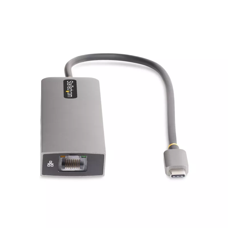 StarTech.com 3-portový USB-C hub s 2,5 Gbit/s Ethernetom a 100 W Power Delivery Pass-Through, USB 3.2 10 Gbit/s, 2x USB-A/1x USB-C, prenosný USB Type-C adaptérový hub