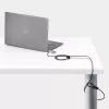 StarTech.com slim Lock Noble Wedge® Slot kompatibilný, 1,5 m bezpečnostný kábel, ochrana proti krádeži na stole pre notebook, oceľový kábel proti prerezaniu, kombinovaný zámok