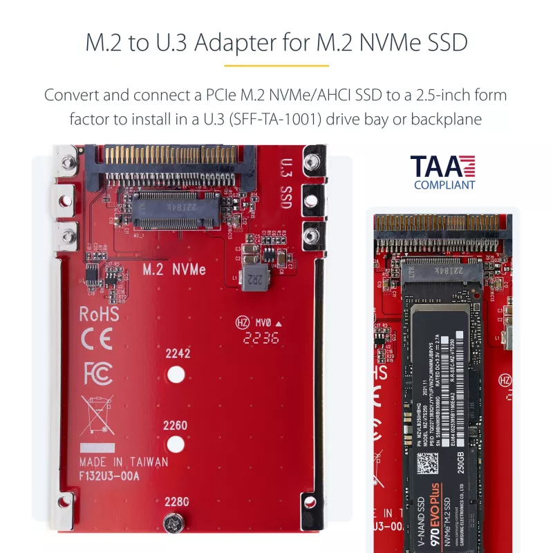 StarTech.com 1M25-U3-M2-ADAPTER rozhranie karty/adaptér interný M.2