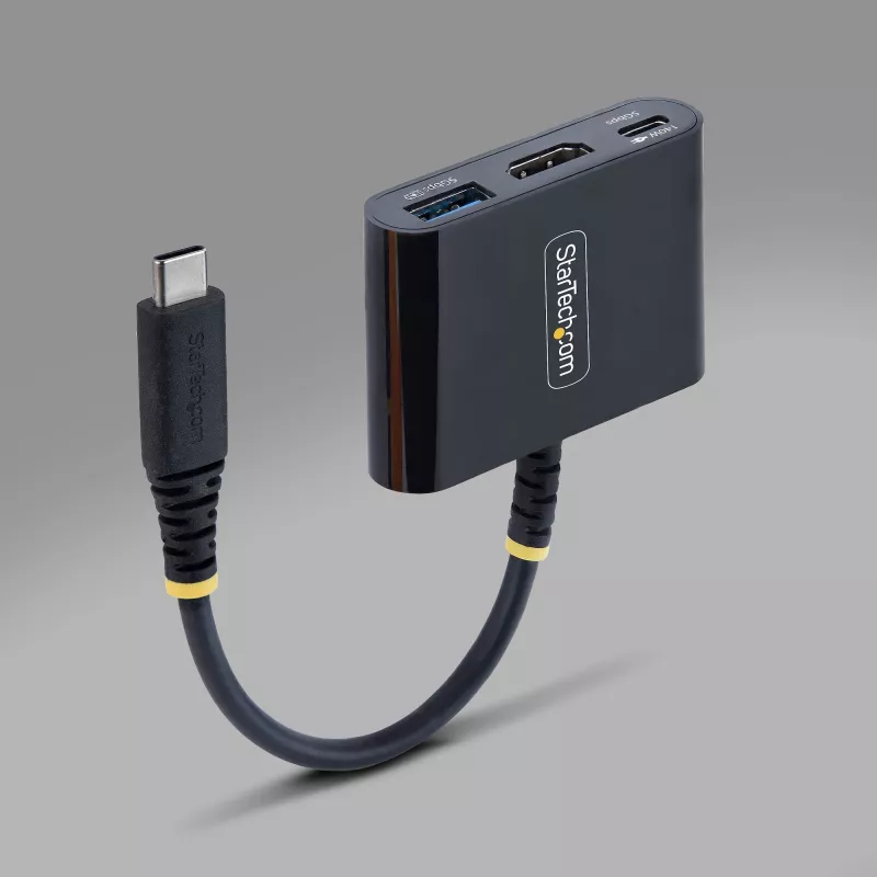 StarTech.com USB-C na HDMI multiport adaptér s 140-W-PD nabíjaním, 4K-60-Hz HDMI, USB-5-Gbit/s hub, mini dock pre MacBook / Dell / Thinkpad / HP / iPad / tablety