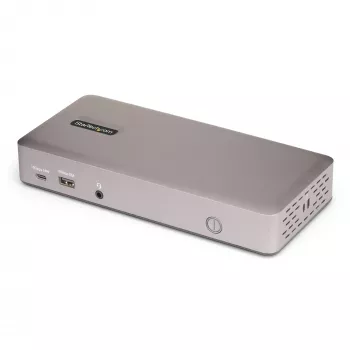 StarTech.com trojmonitorová USB4 dokovacia stanica, 4K 60Hz HDMI alebo DisplayPort, 100W nabíjanie notebooku, 2,5GbE, USB-C multimonitorový dock, bez ovládačov